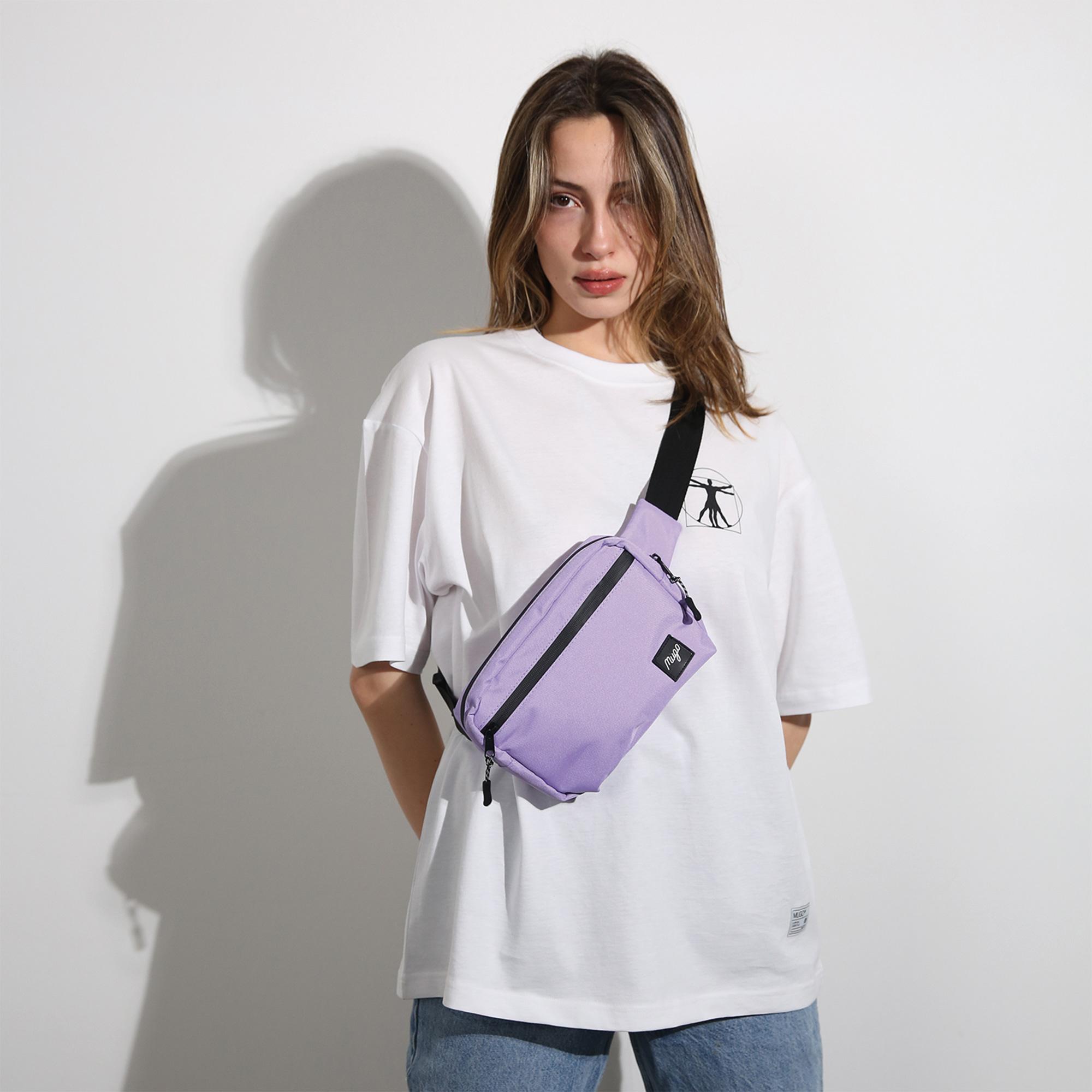 Mugo Unisex Mor Bel Çantası