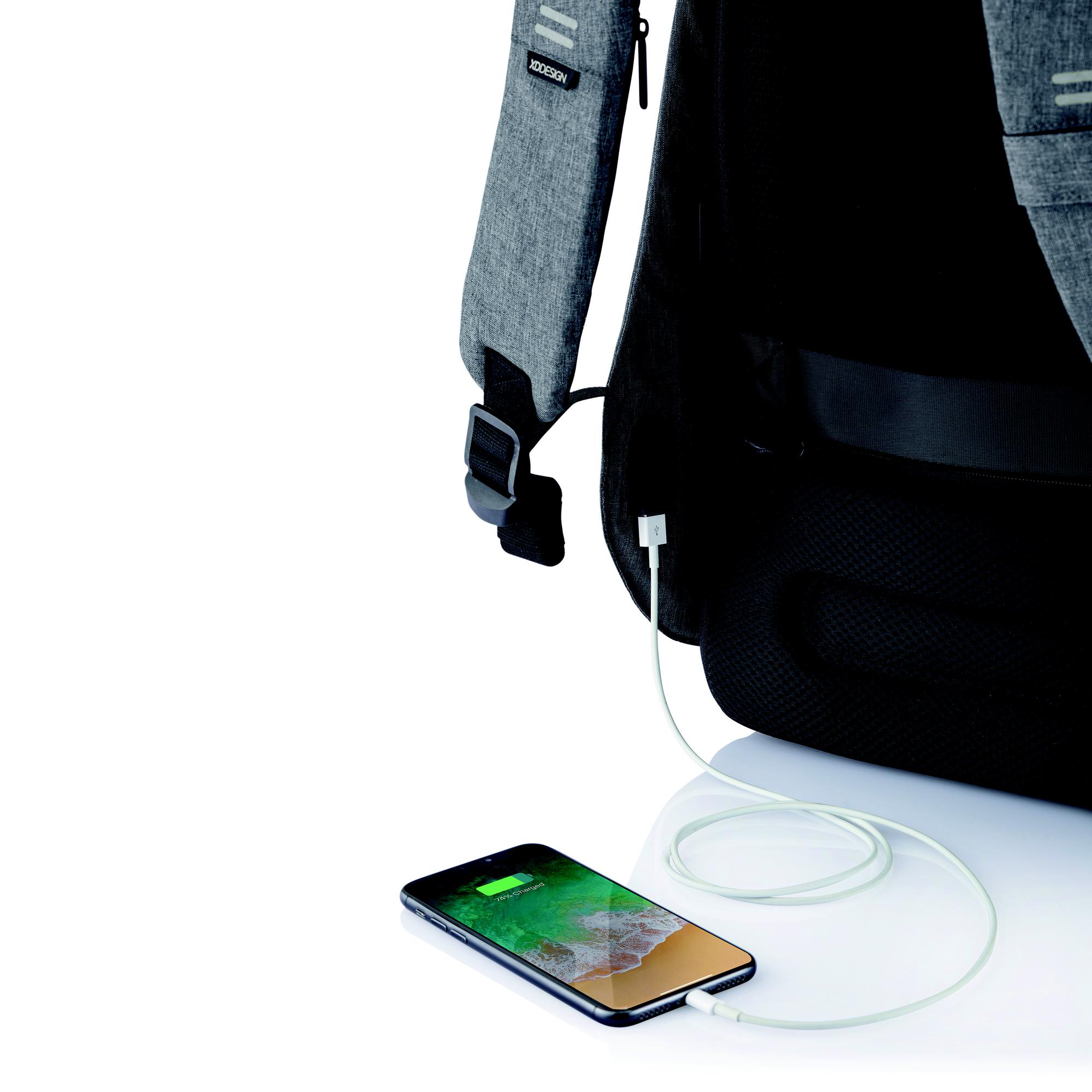 XD Design Bobby Hero Regular Unisex Gri Sırt Çantası