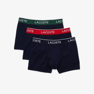  Lacoste Classic Erkek 3'lü Lacivert Boxer