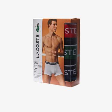  Lacoste Classic Erkek 3'lü Lacivert Boxer