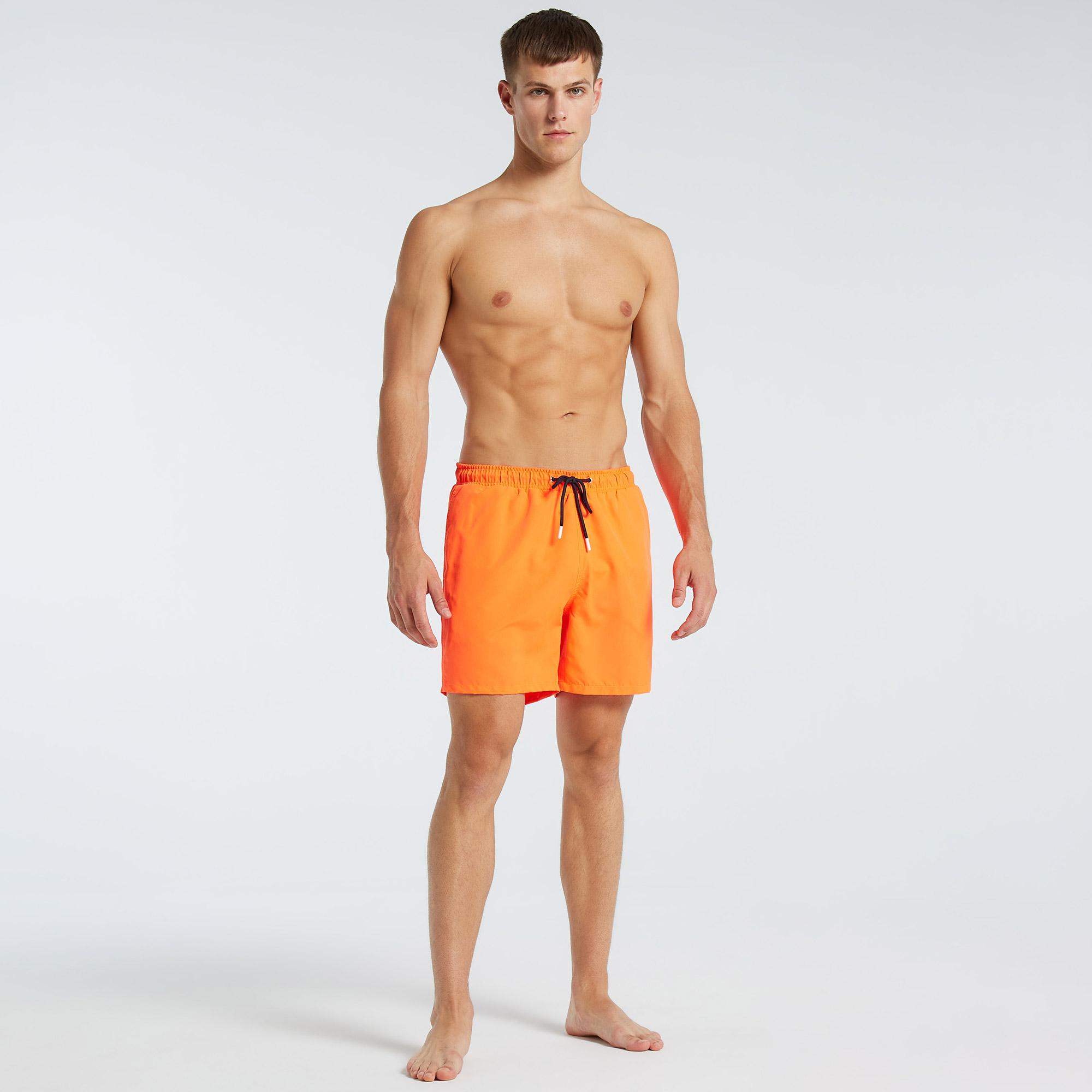 Nautica Erkek Turuncu Standart Fit Mayo Şort