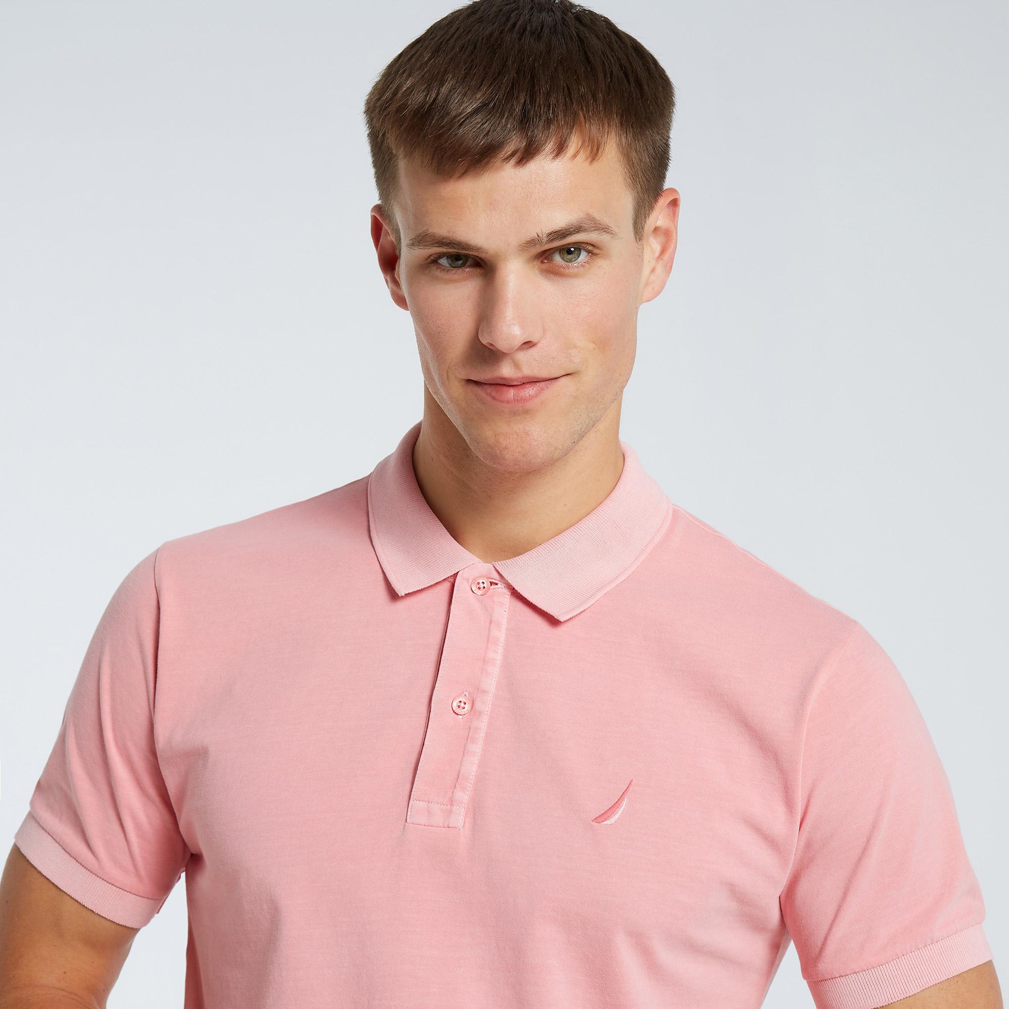 Nautica Erkek Pembe Classic Fit Kısa Kollu Polo Yaka T-Shirt