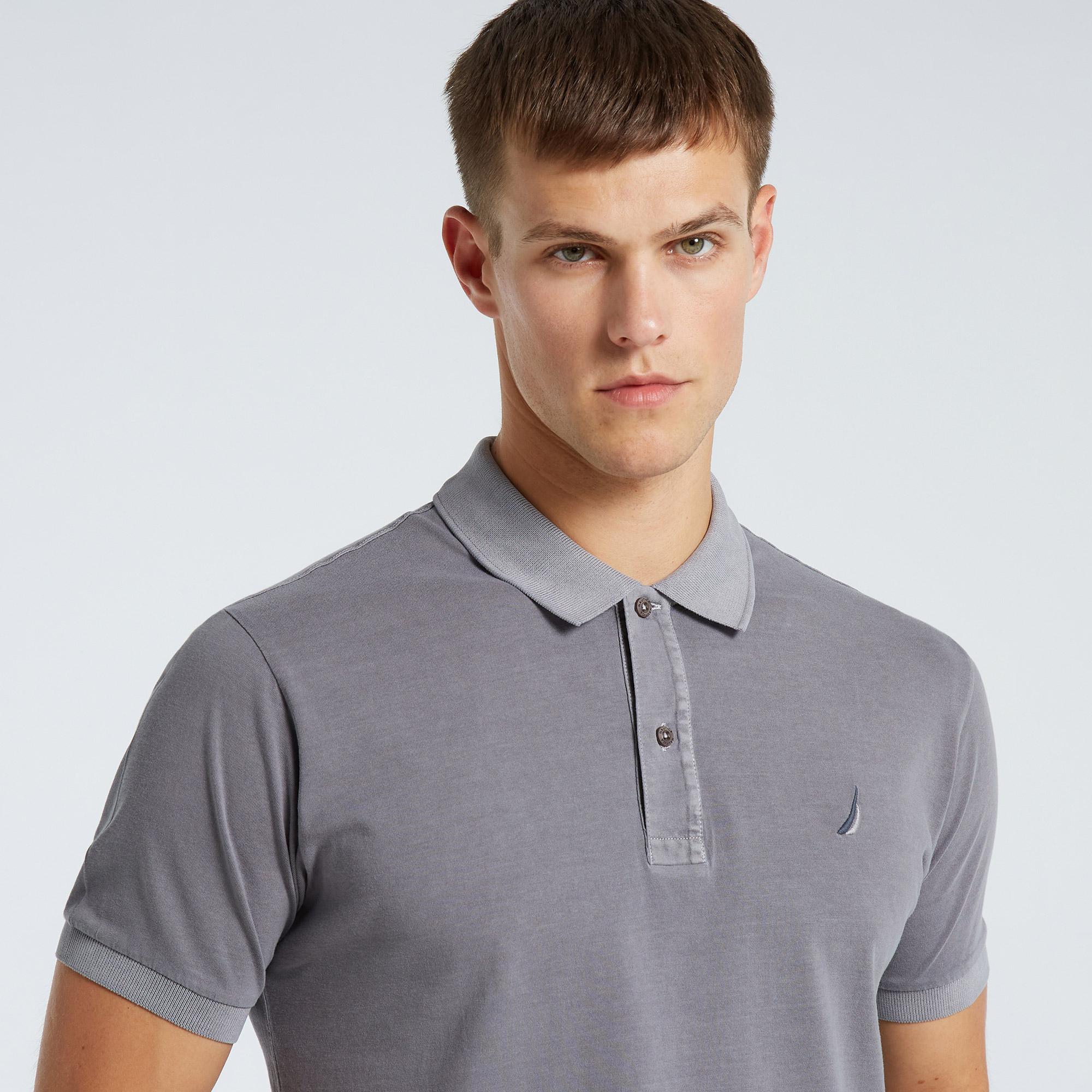 Nautica Erkek Gri Classic Fit Kısa Kollu Polo