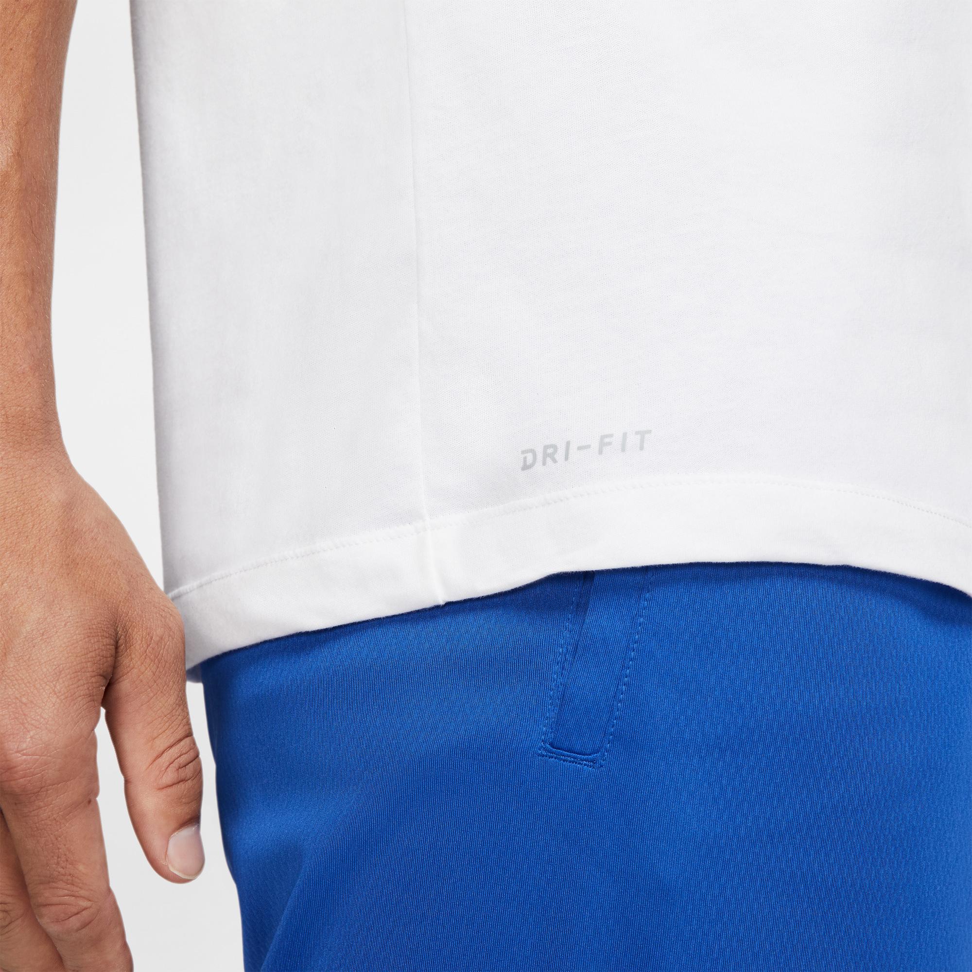 Nike Dri-Fit Crew Solid Erkek Beyaz T-Shirt