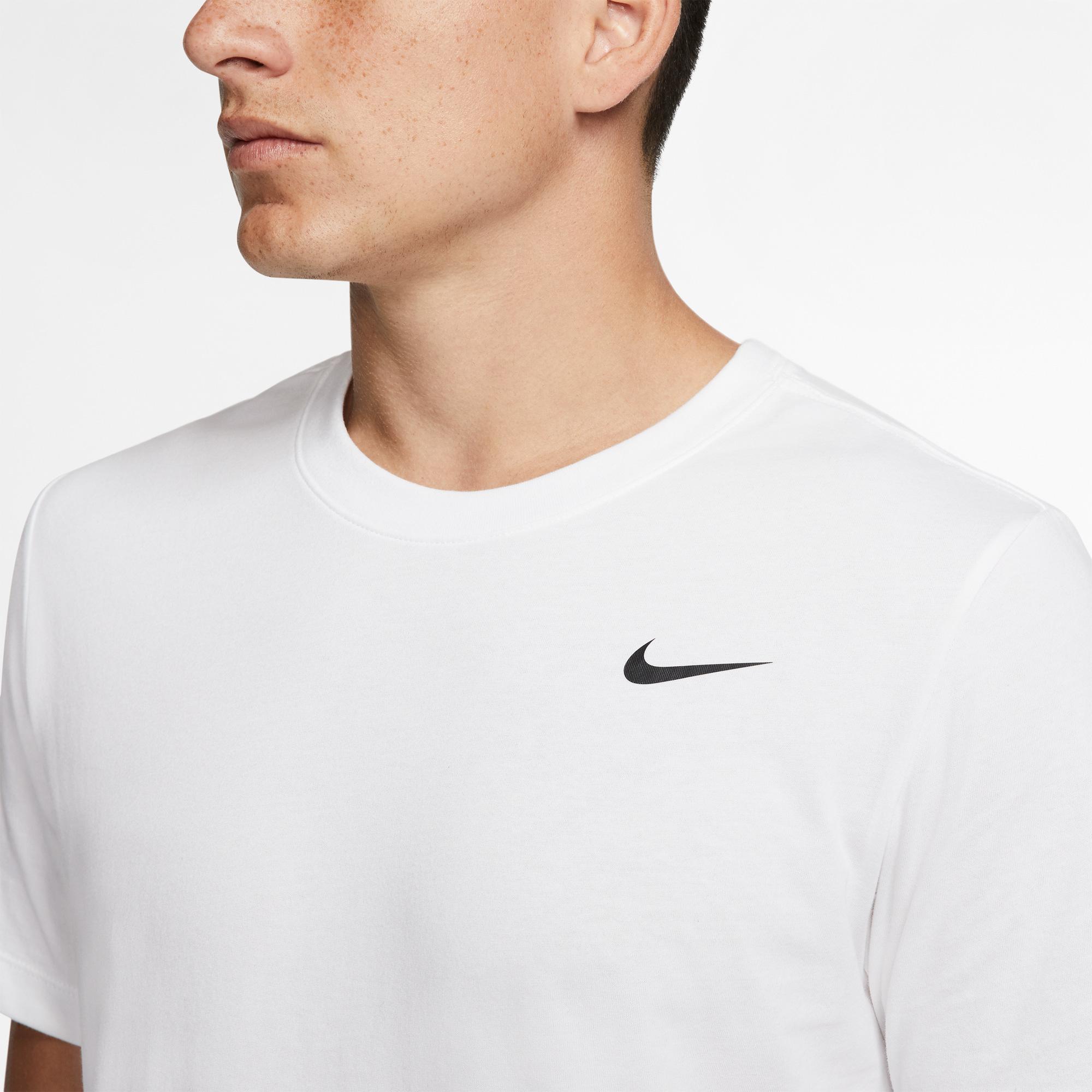 Nike Dri-Fit Crew Solid Erkek Beyaz T-Shirt