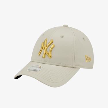  New Era Female Wmns Metallic Logo 9Forty Unisex Bej Günlük Şapka