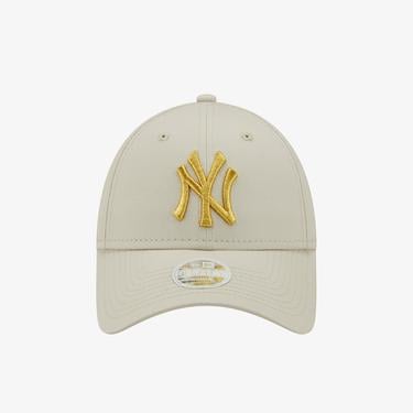  New Era Female Wmns Metallic Logo 9Forty Unisex Bej Günlük Şapka