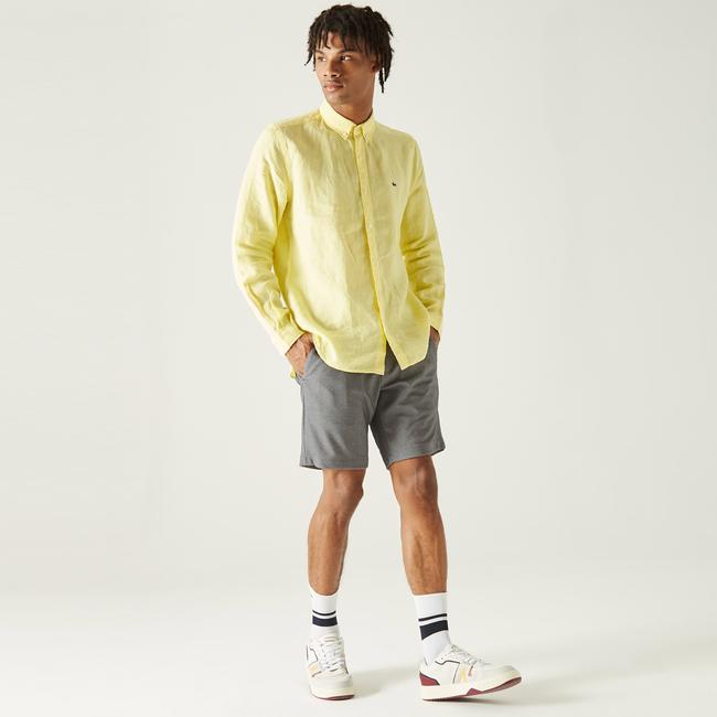  Lacoste Erkek Regular Fit Gri Bermuda Şort