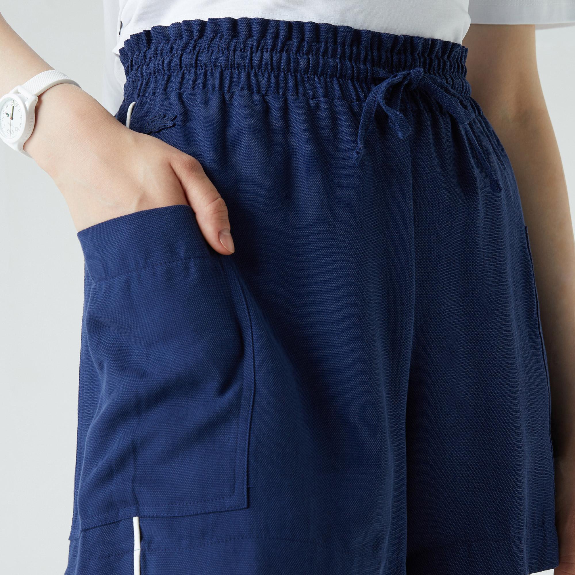 Lacoste Kadın Relaxed Fit Lacivert Şort