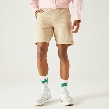  Lacoste Erkek Slim Fit Bej Bermuda