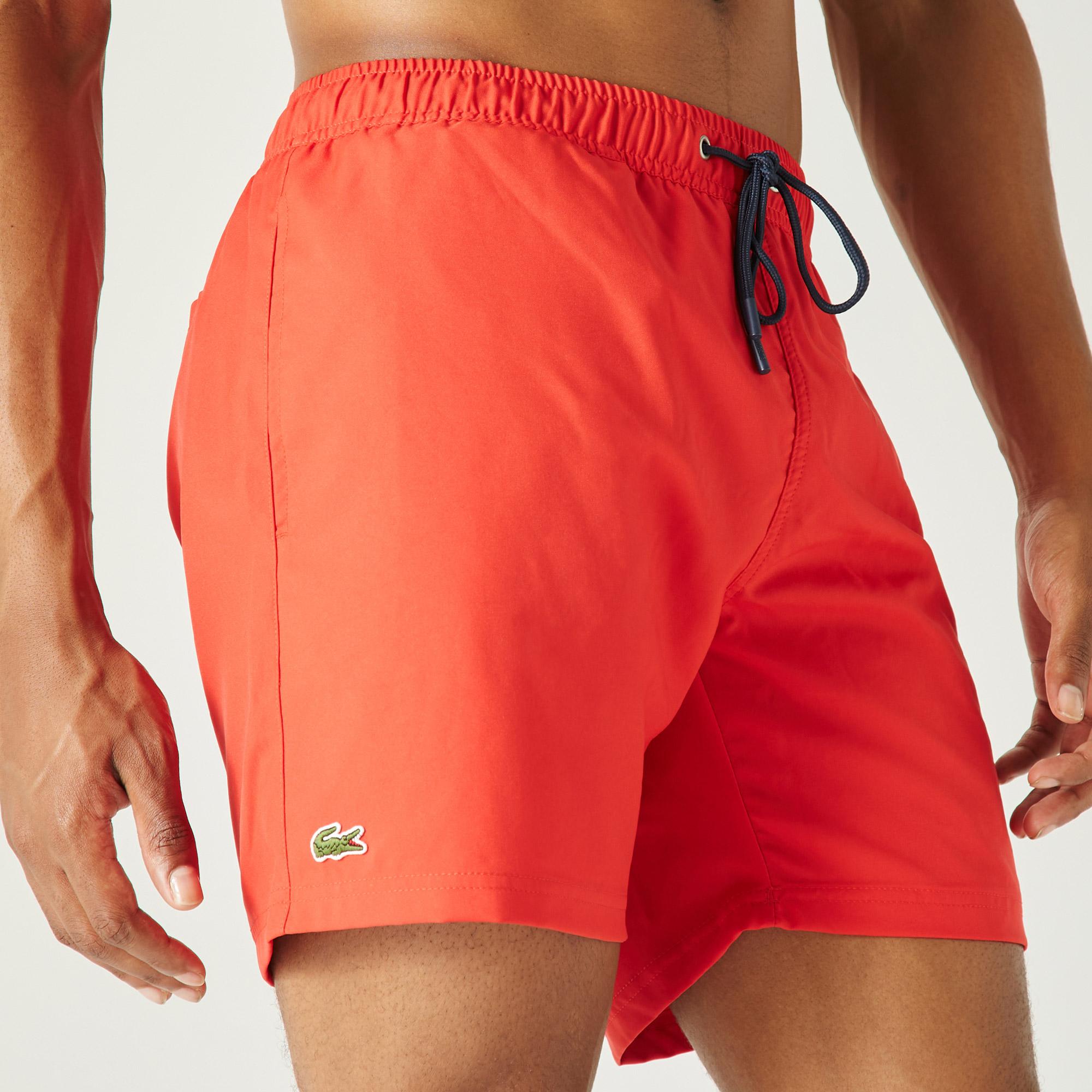 Lacoste Erkek Baskılı Kırmızı Mayo Şort