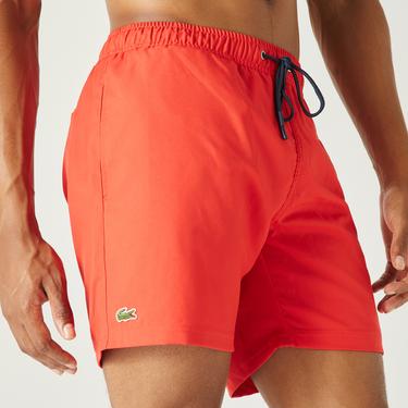  Lacoste Erkek Baskılı Kırmızı Mayo Şort