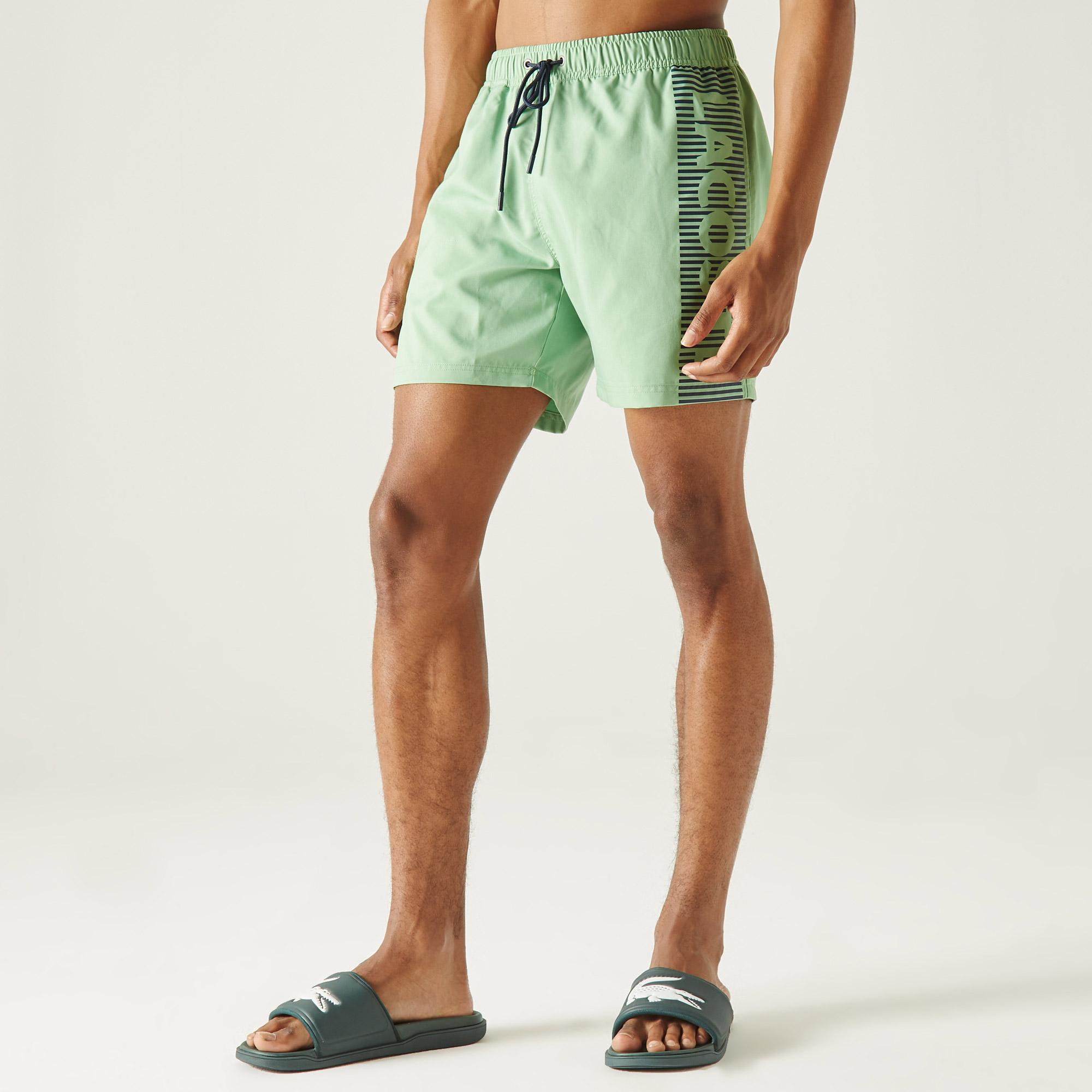 Lacoste Classic Erkek Baskılı Yeşil Mayo Şort