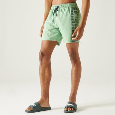  Lacoste Erkek Baskılı Yeşil Mayo Şort