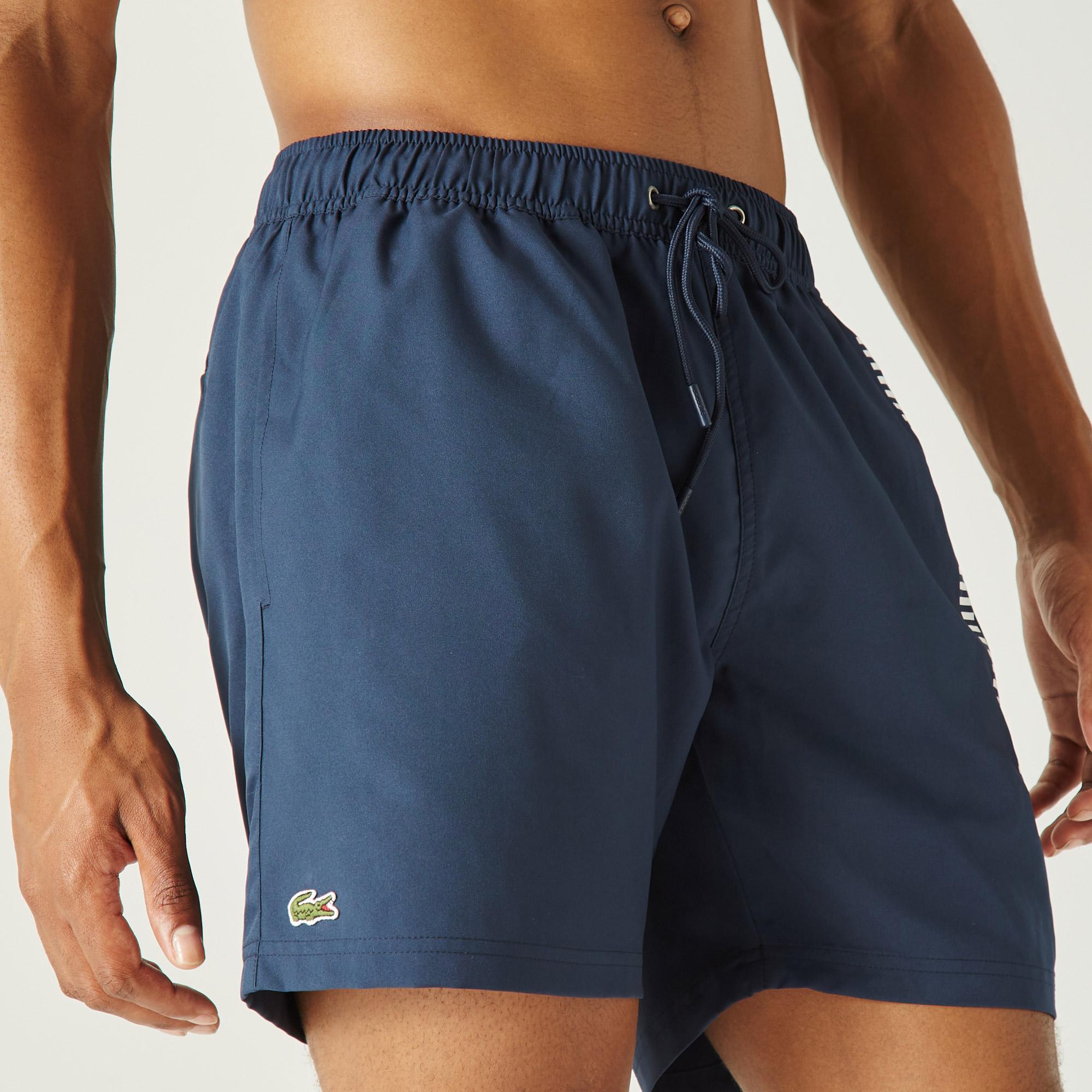 Lacoste Erkek Baskılı Lacivert Mayo Şort