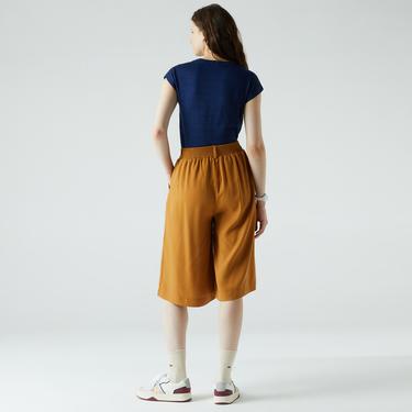  Kadın Relaxed Fit Kahverengi Bermuda