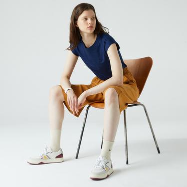  Kadın Relaxed Fit Kahverengi Bermuda