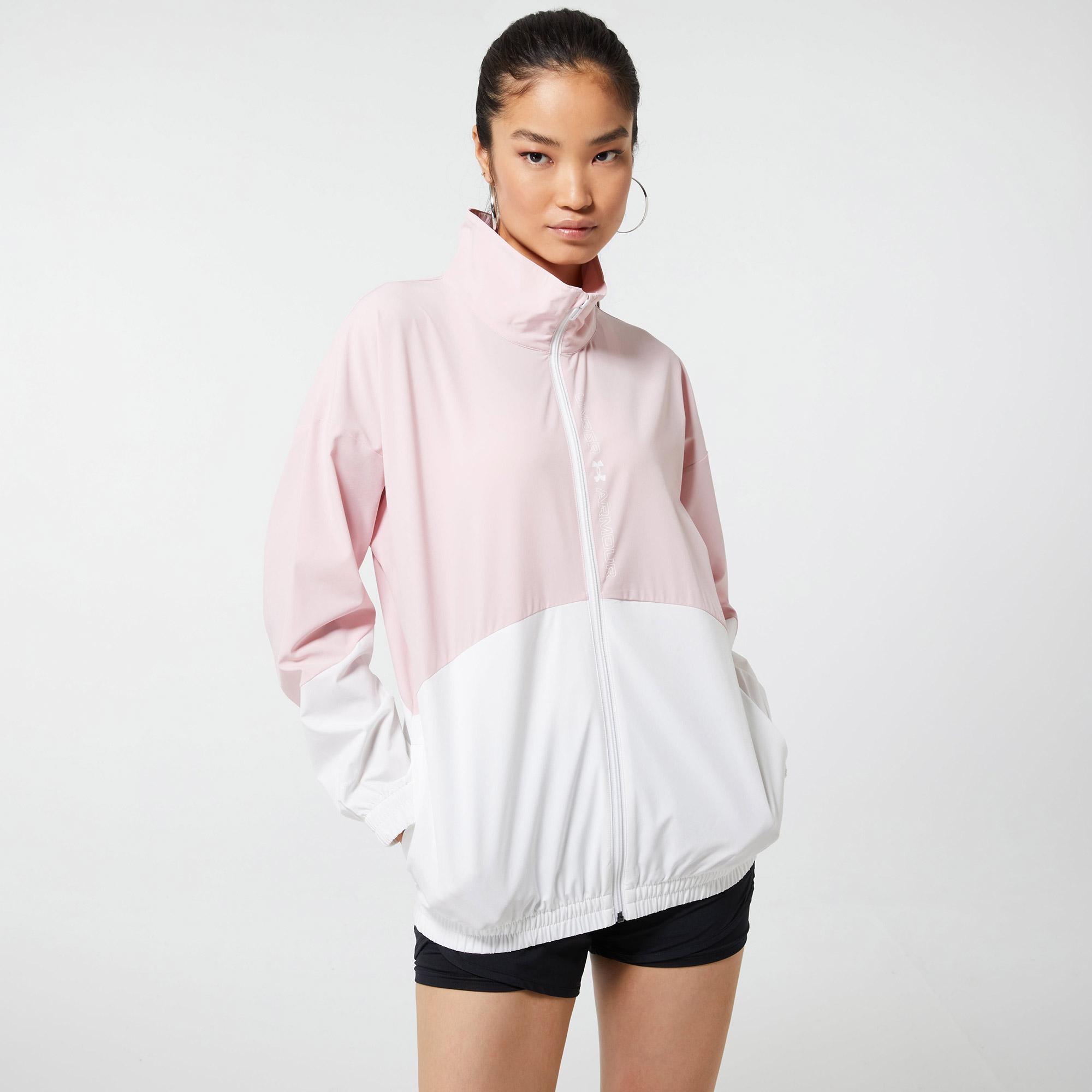 Under Armour Woven Fz Oversized Kadın Lila Yağmurluk