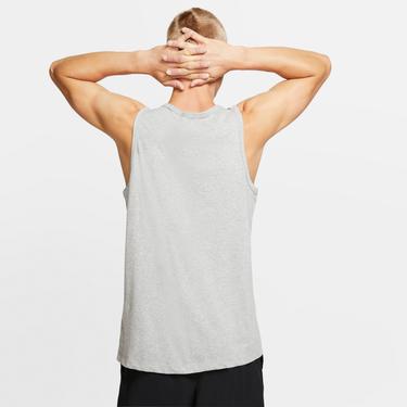  Nike Dri-Fit Tank Solid Erkek Gri Kolsuz T-Shirt