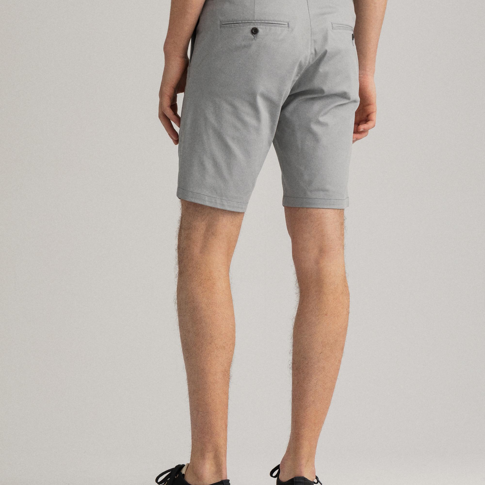 Gant Erkek Gri Slim Fit Şort