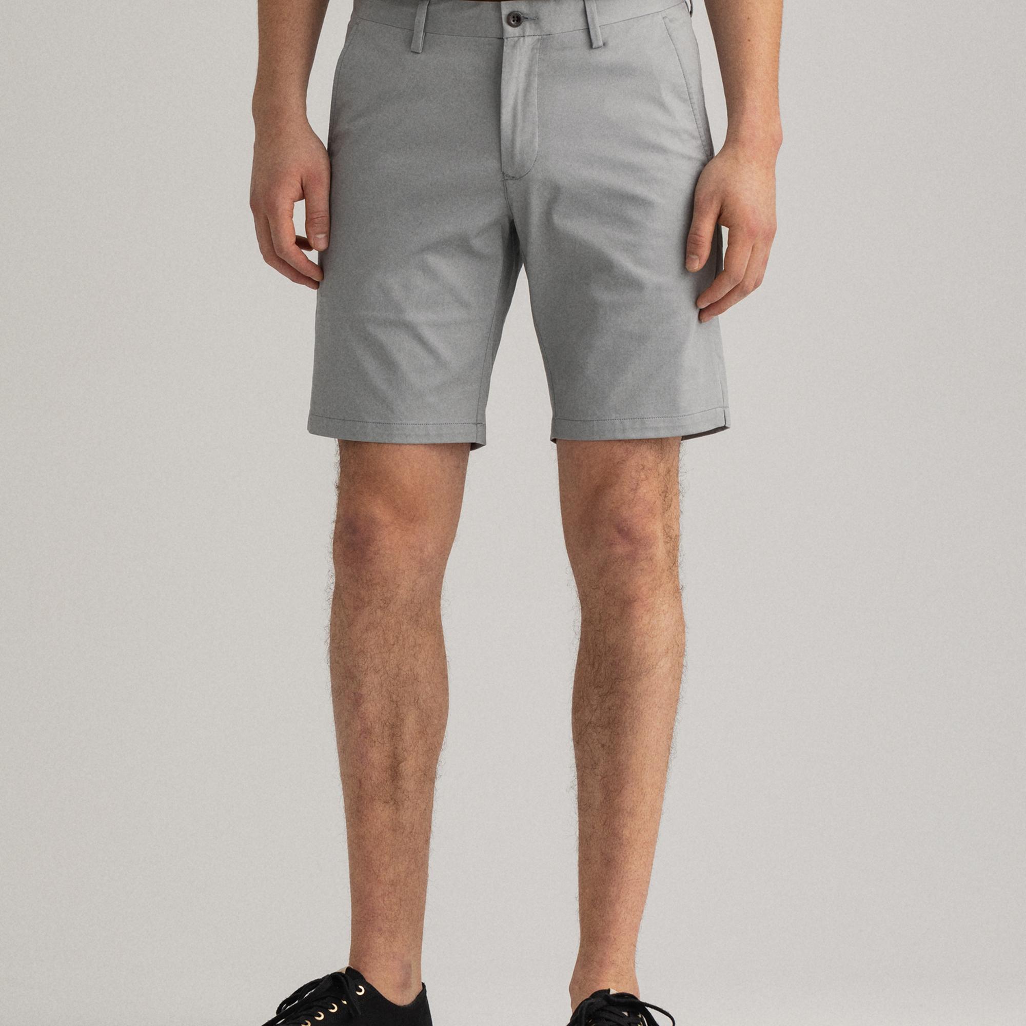 Gant Erkek Gri Slim Fit Şort