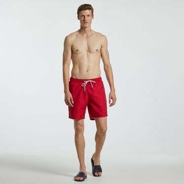  Nautica Erkek Kırmızı Desenli Mayo Şort