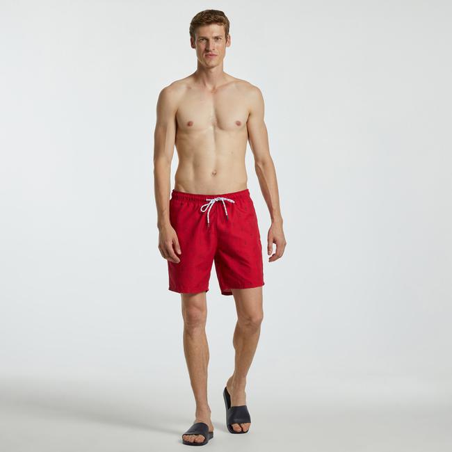  Nautica Erkek Kırmızı Desenli Mayo Şort