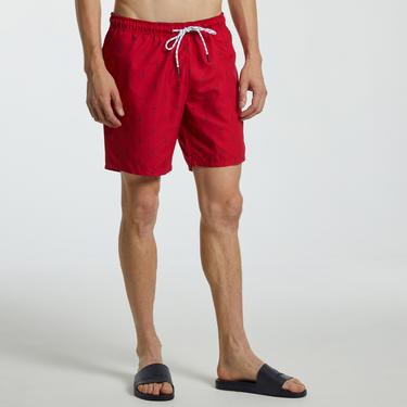  Nautica Erkek Kırmızı Desenli Mayo Şort