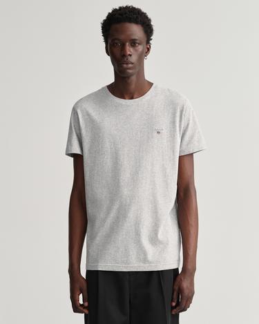  GANT Erkek Gri Regular Fit Bisiklet Yaka  T-shirt
