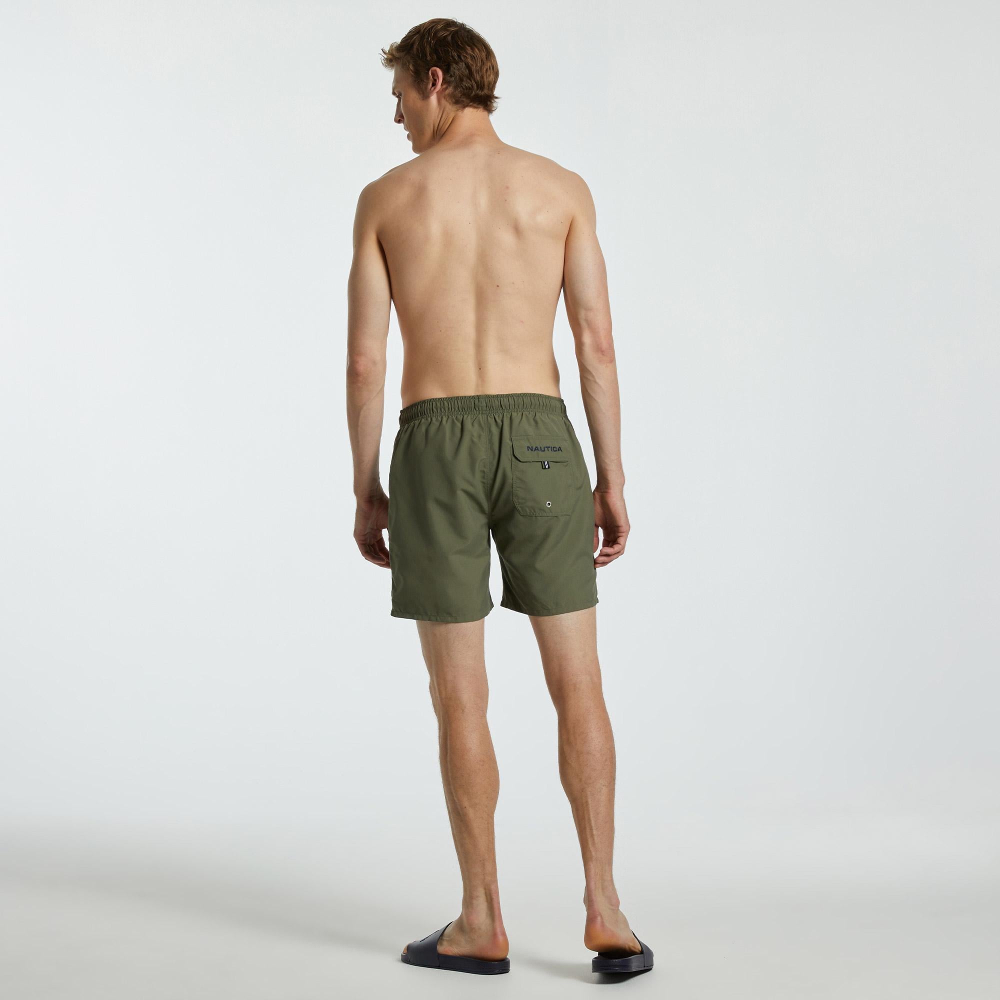 Nautica Erkek Haki Regular Fit Deniz Şortu