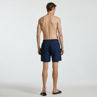  Nautica Erkek Lacivert Desenli Mayo Şort