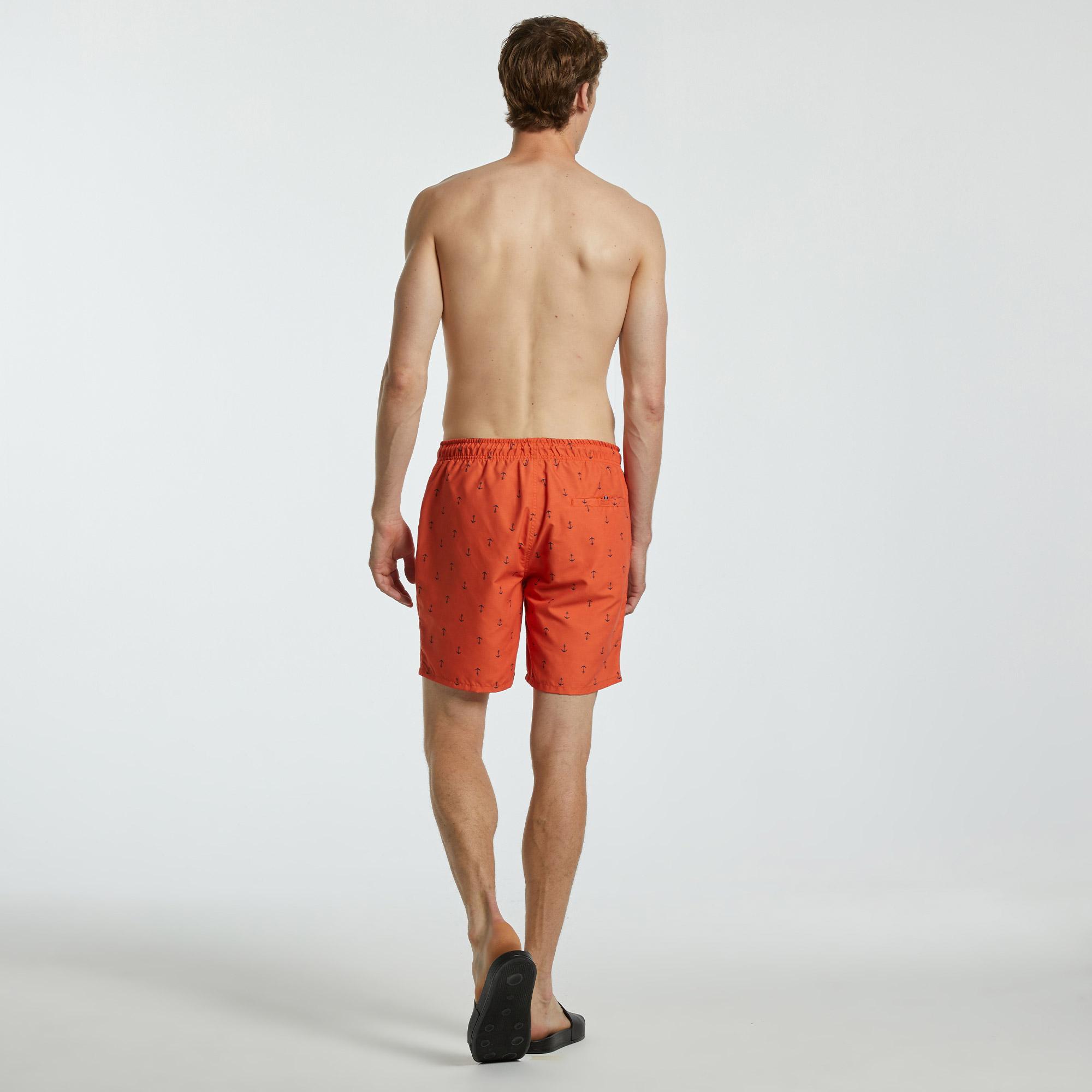 Nautica Erkek Turuncu Desenli Deniz Şortu