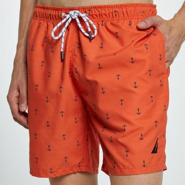  Nautica Erkek Turuncu Desenli Mayo Şort