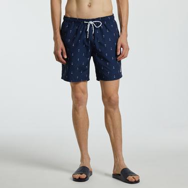  Nautica Erkek Lacivert Desenli Mayo Şort
