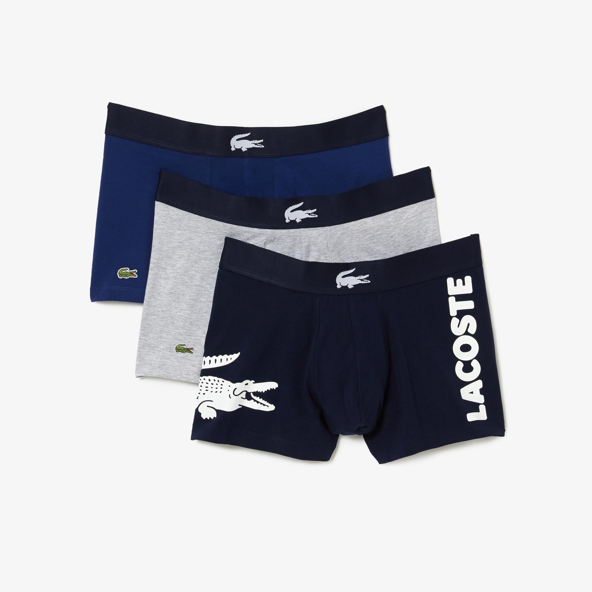 Lacoste Erkek 3'lü Lacivert Boxer