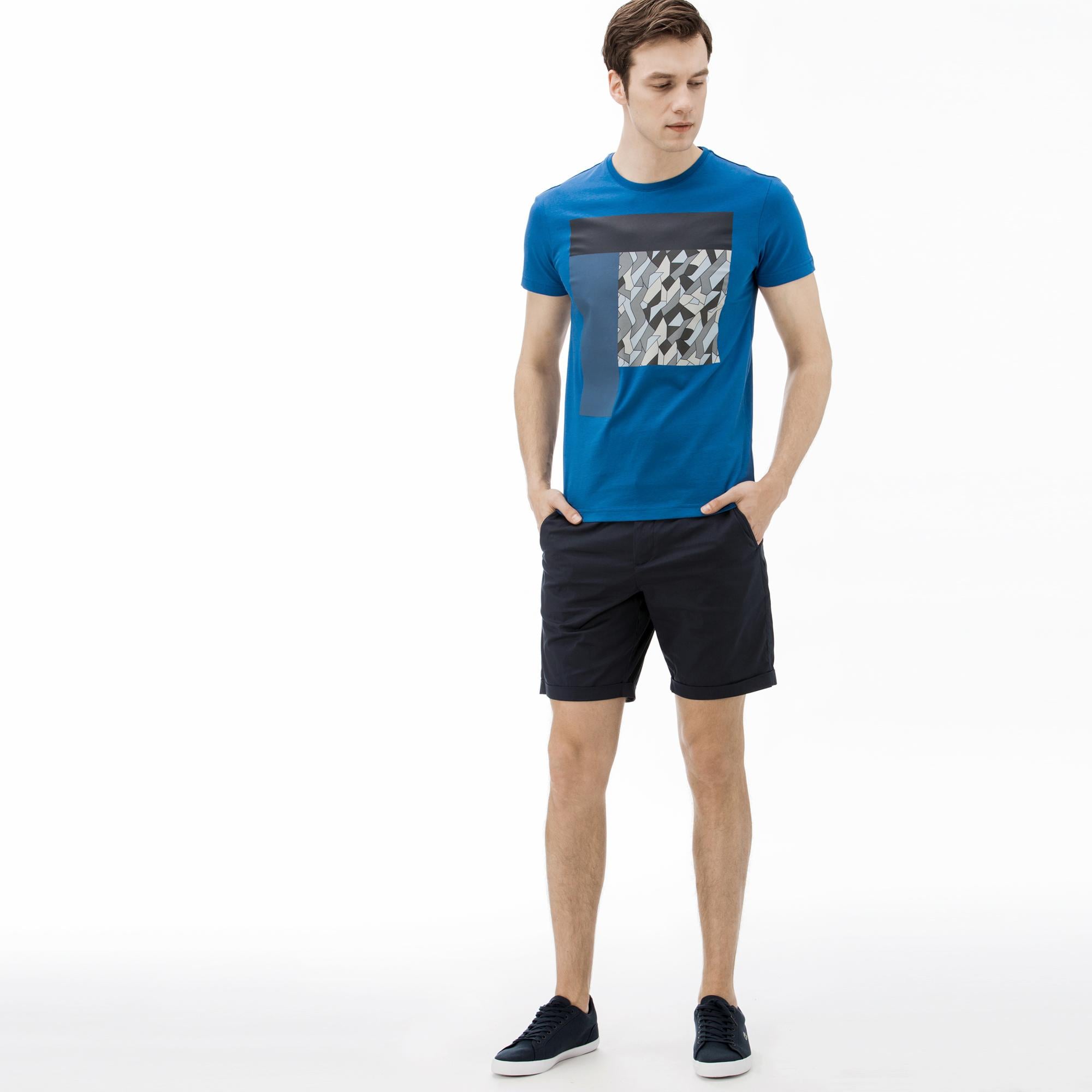 Erkek Slim Fit Lacivert Bermuda Şort