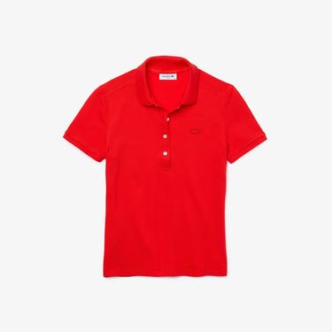  Kadın Slim Fit Kırmızı Polo