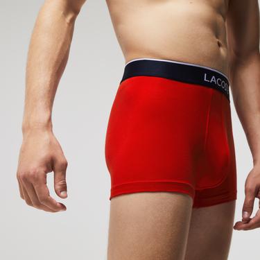  Lacoste Erkek 3'lü Renkli Boxer