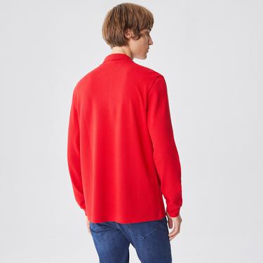  Lacoste Erkek Classic Fit Uzun Kollu L.12.12 Kırmızı Polo