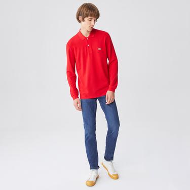  Lacoste Erkek Classic Fit Uzun Kollu L.12.12 Kırmızı Polo