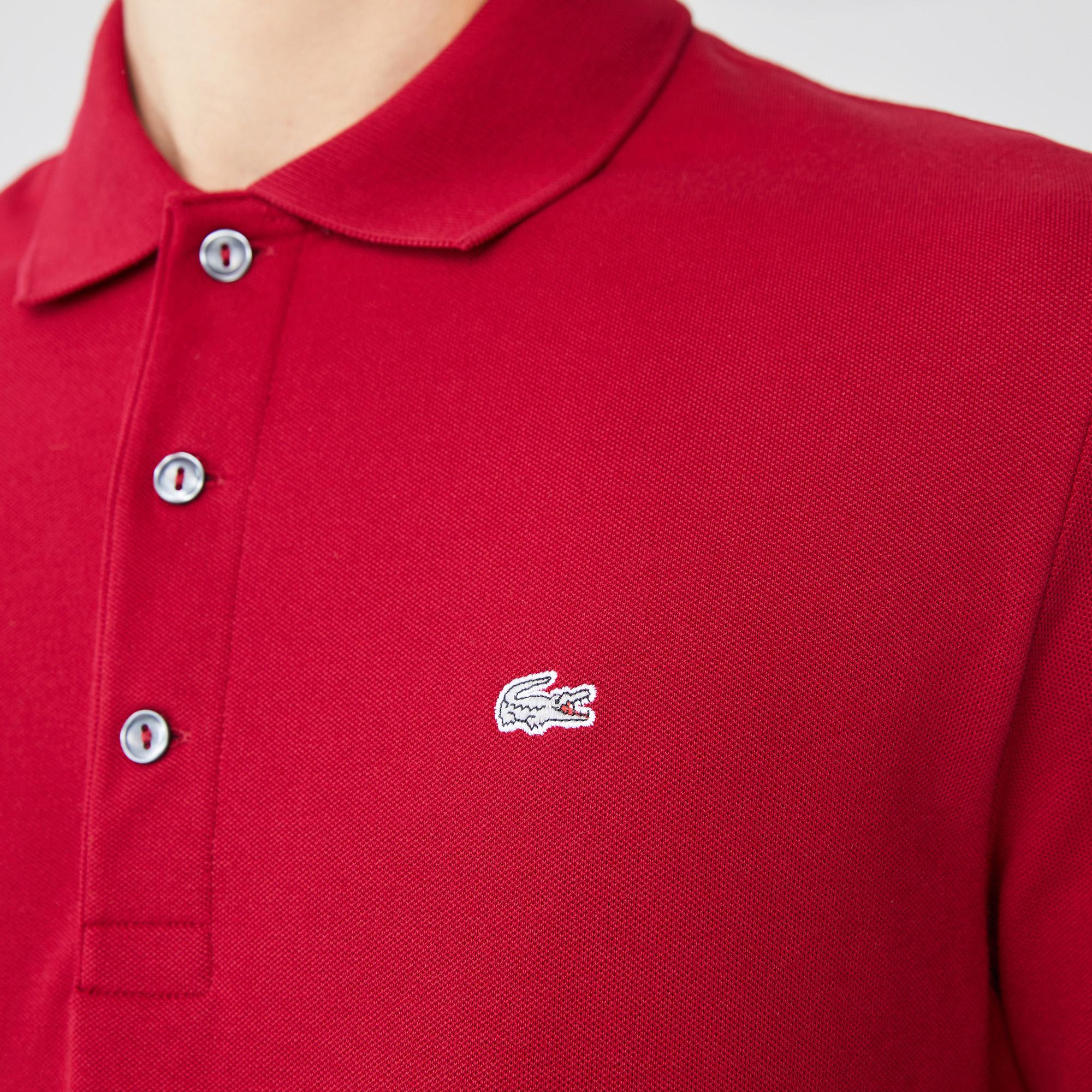 Lacoste Erkek Slim Fit Bordo Polo
