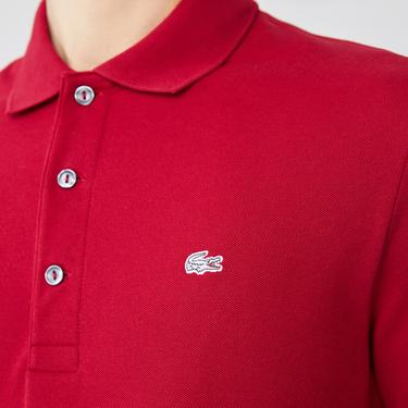 Lacoste Erkek Slim Fit Bordo Polo