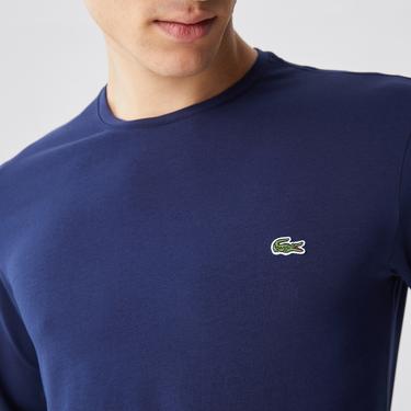  Lacoste Erkek Regular Fit Uzun Kollu Bisiklet Yaka Lacivert T-Shirt