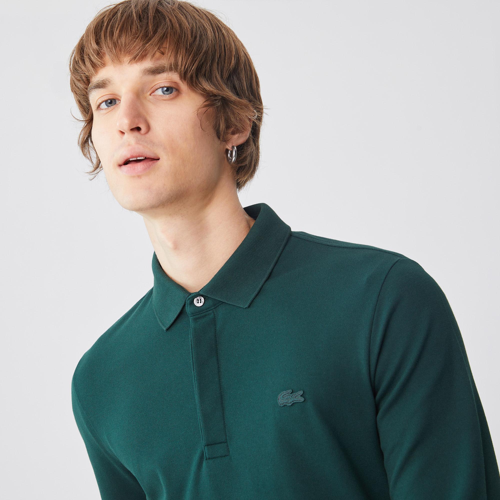 Lacoste Paris Erkek Regular Fit Uzun Kollu Yeşil Polo