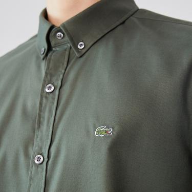  Lacoste Erkek Slim Fit Yeşil Gömlek