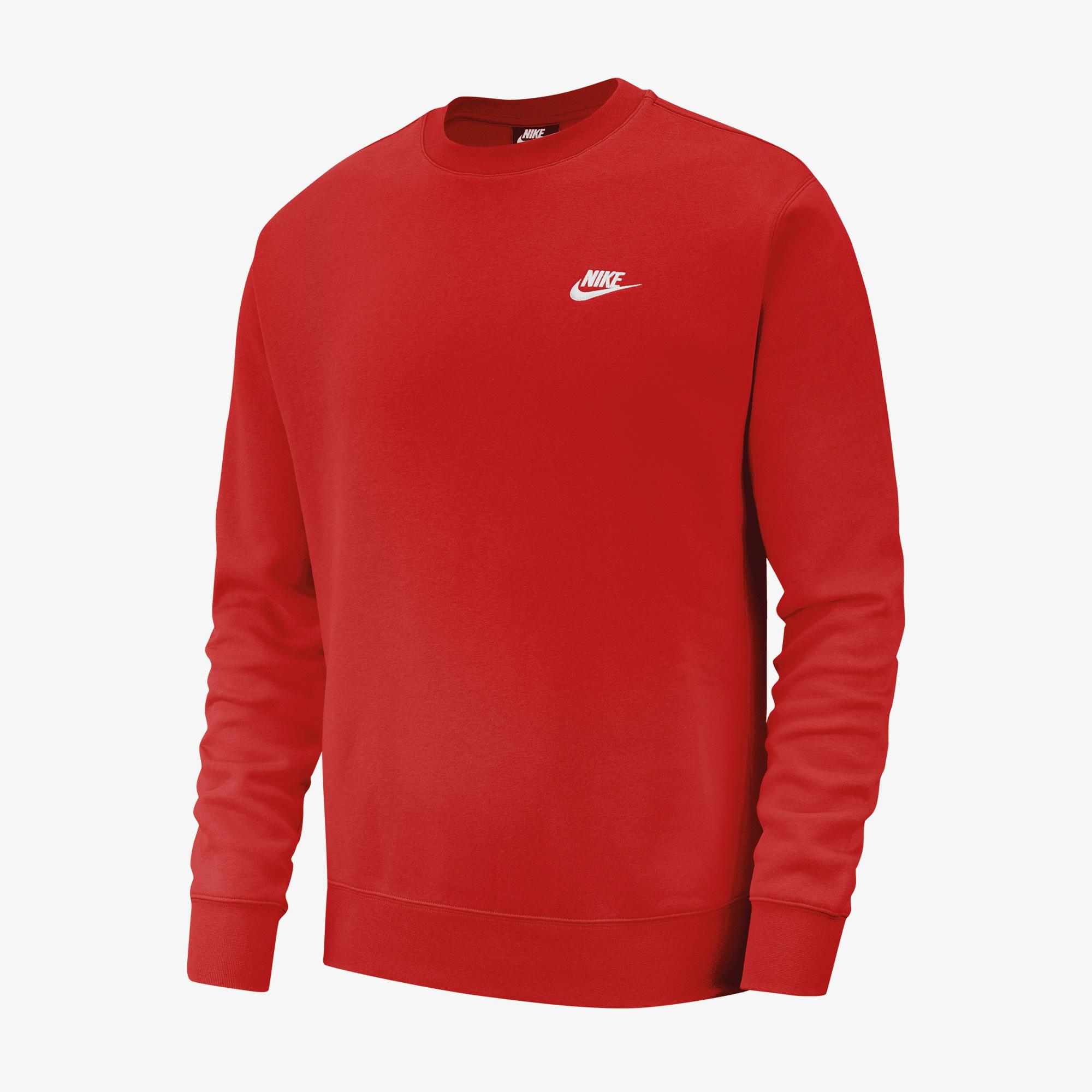 Nike Sportswear Club Crew Erkek Kırmızı Sweatshirt