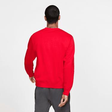  Nike Sportswear Club Crew Erkek Kırmızı Sweatshirt