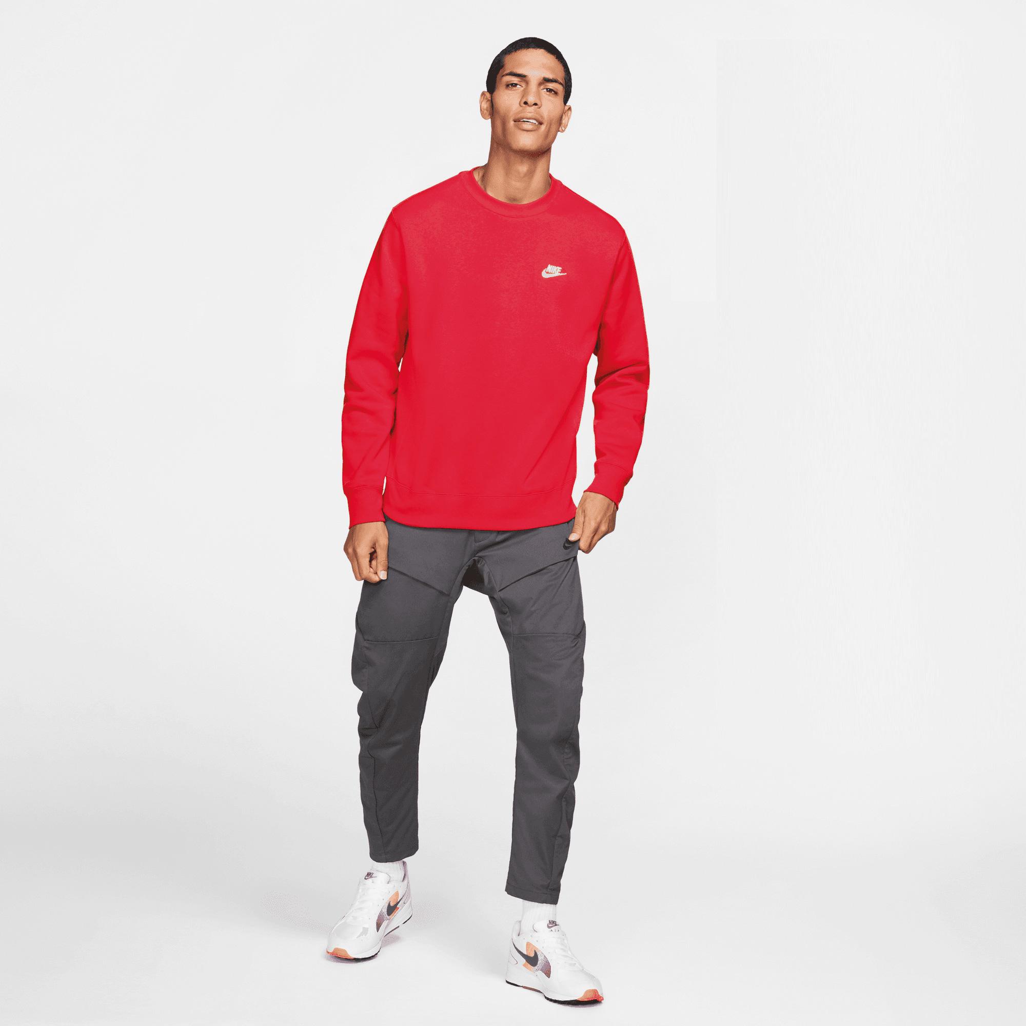 Nike Sportswear Club Crew Erkek Kırmızı Sweatshirt