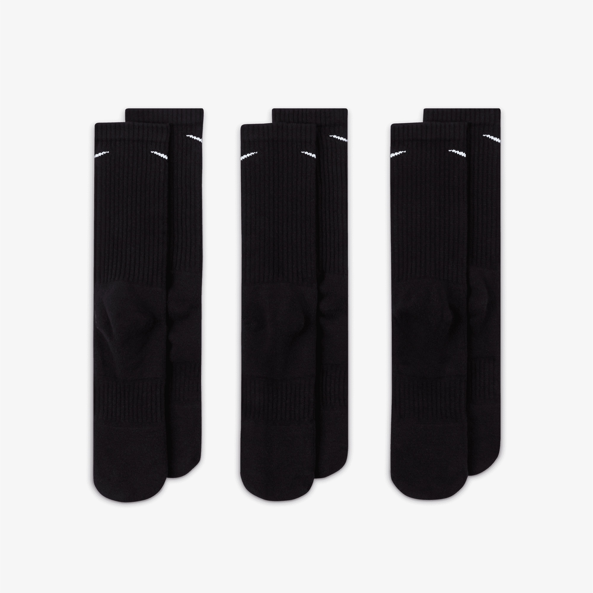 Nike Everyday Cash Crew 3'lü 132 Unisex Siyah Çorap