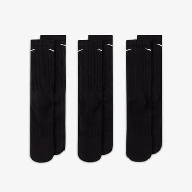  Nike Everyday Cash Crew 3'lü 132 Unisex Siyah Çorap